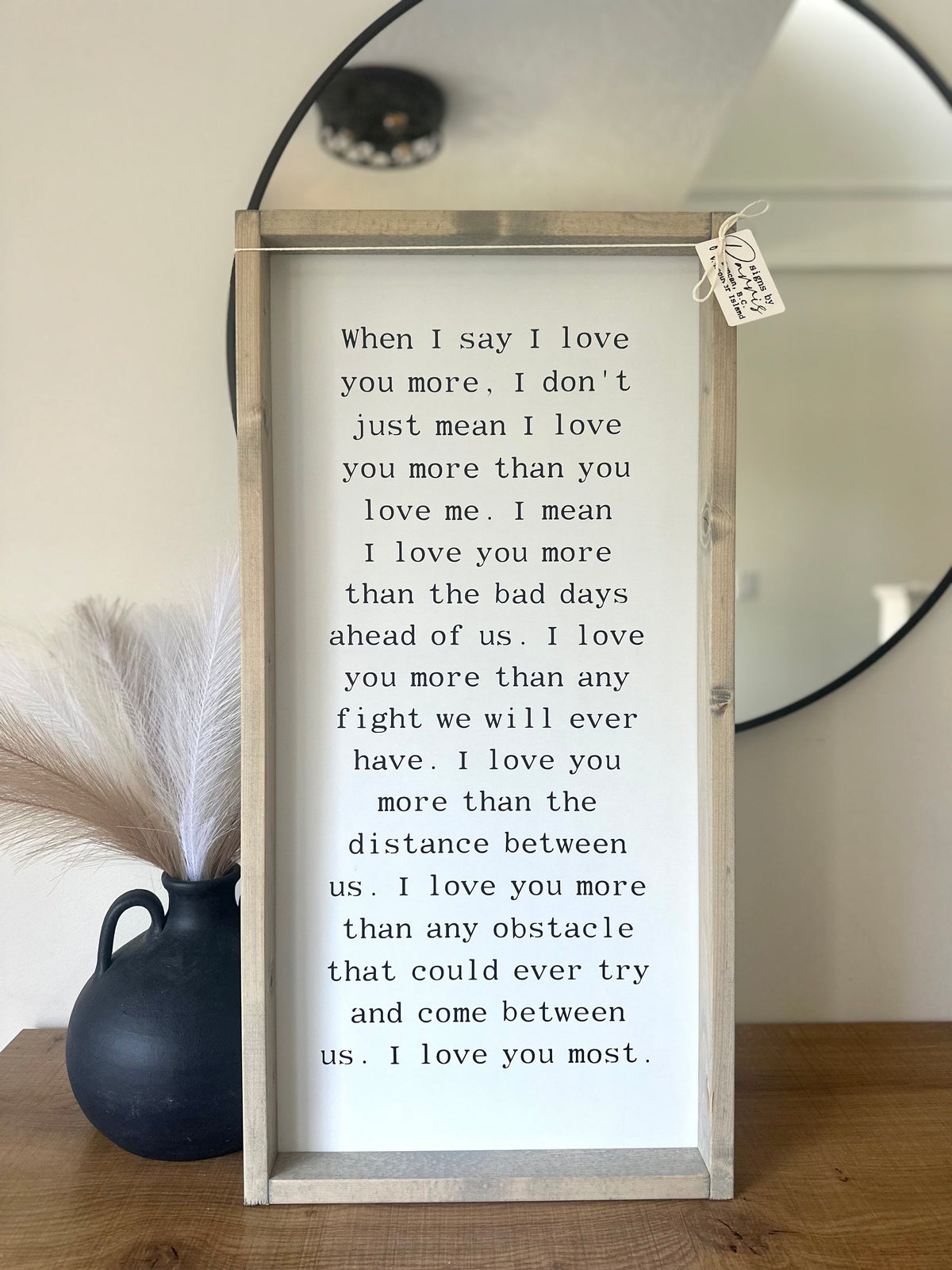 When I say I love you