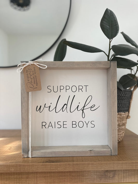 Support wildlife raise boys